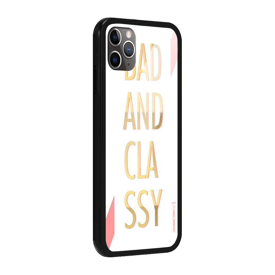Bad And Classy Glass Back Case for iPhone 11 Pro Max