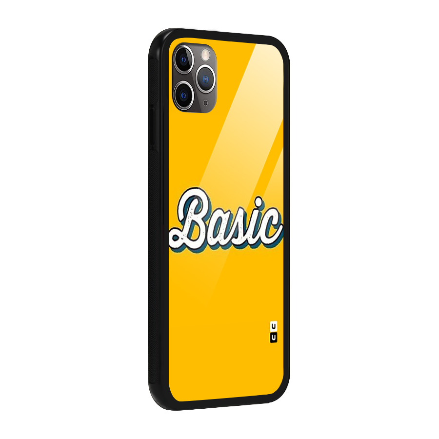 Basic Yellow Glass Back Case for iPhone 11 Pro Max