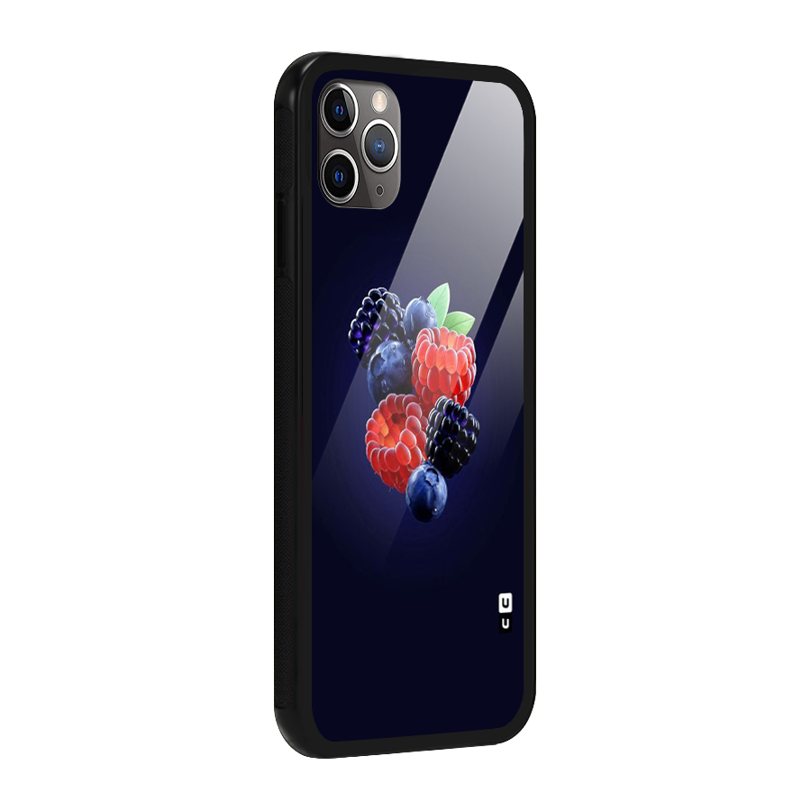 Berry Blast Glass Back Case for iPhone 11 Pro Max