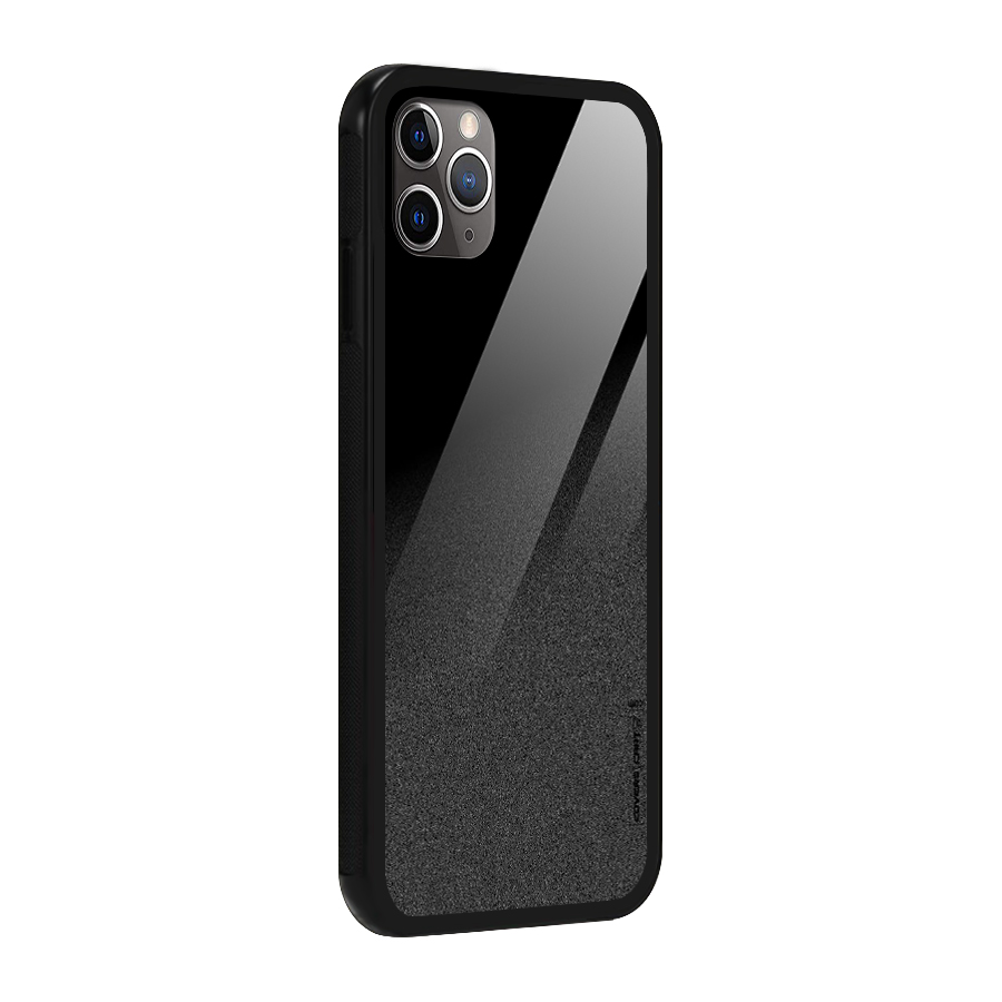 Black Grey Noise Fusion Glass Back Case for iPhone 11 Pro Max