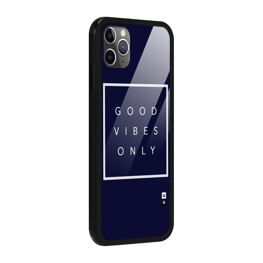 Blue White Vibes Glass Back Case for iPhone 11 Pro Max