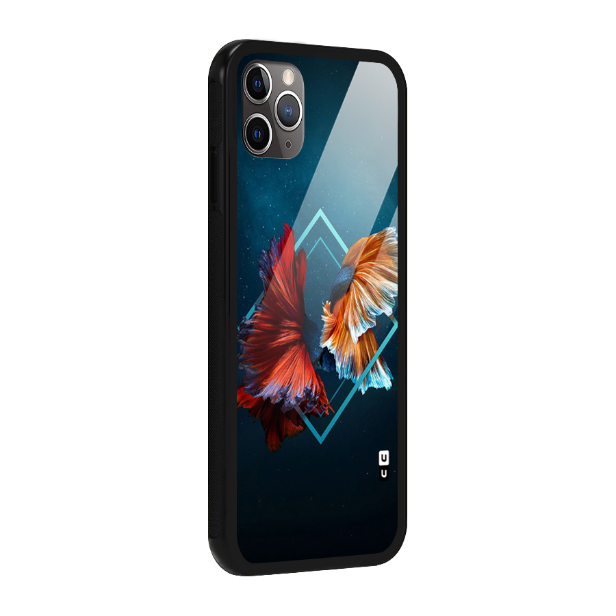 Butterfly Diamond Design Glass Back Case for iPhone 11 Pro Max