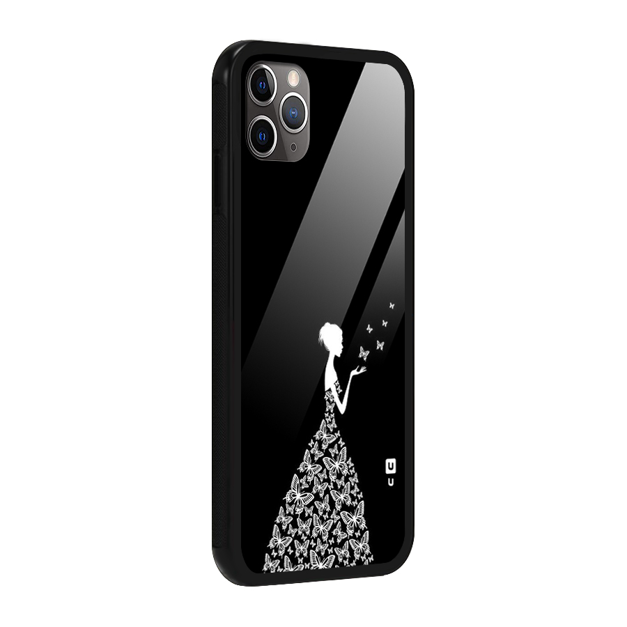 Butterfly Dress Glass Back Case for iPhone 11 Pro Max