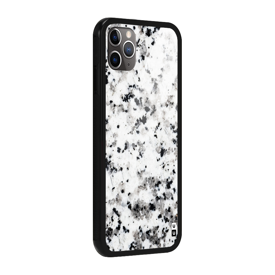 Charcoal Spots Marble Glass Back Case for iPhone 11 Pro Max