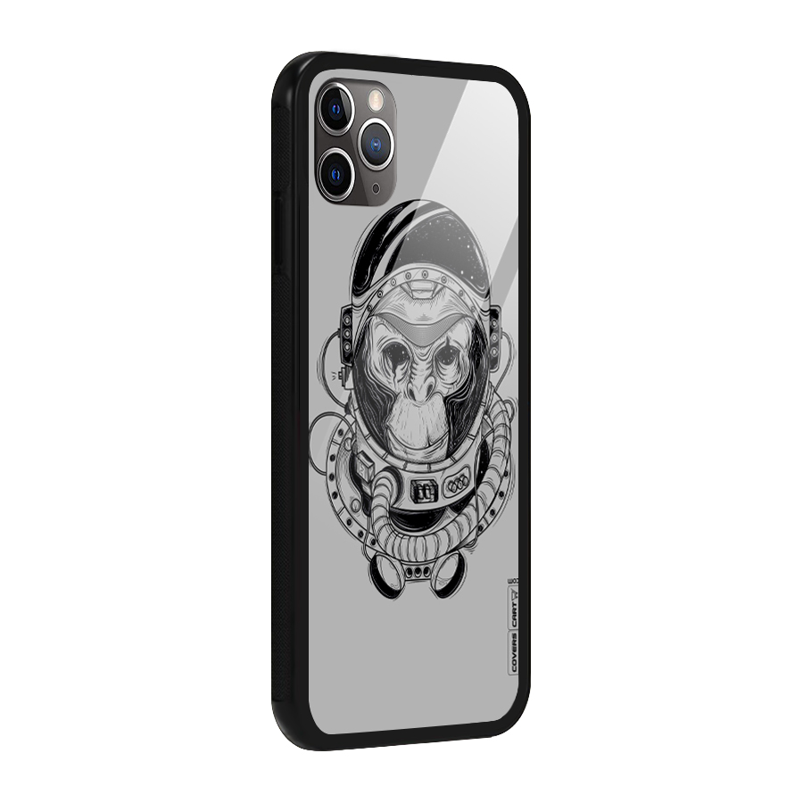 Chimpanzee Astronaut Glass Back Case for iPhone 11 Pro Max
