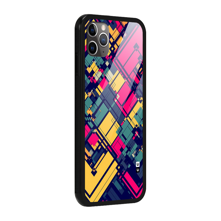 Classic Abstract Coloured Glass Back Case for iPhone 11 Pro Max