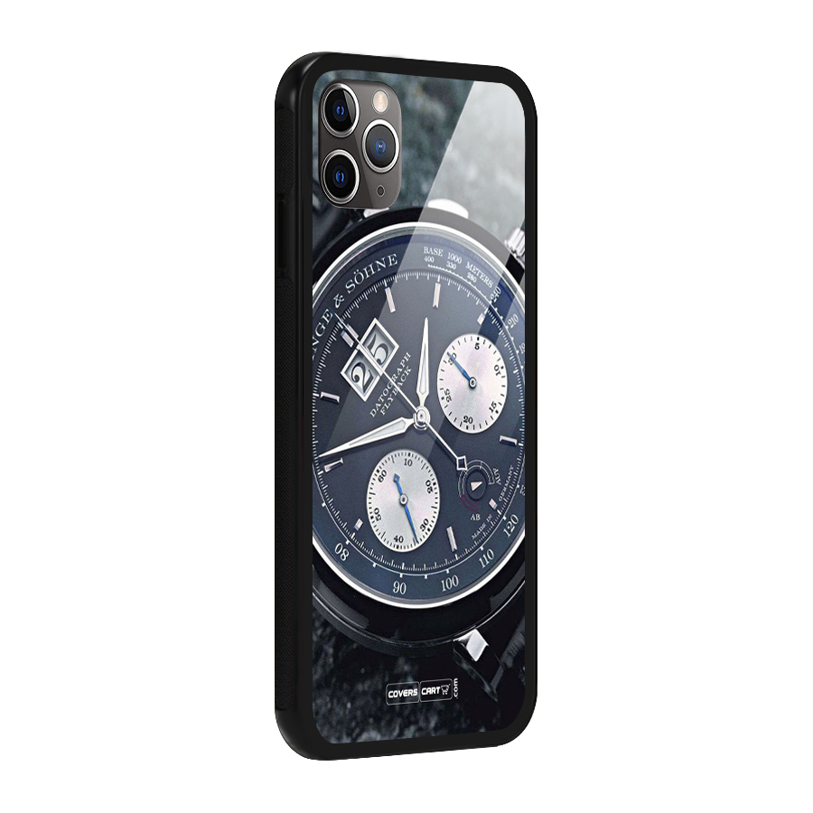 Classic Wrist Watch Glass Back Case for iPhone 11 Pro Max