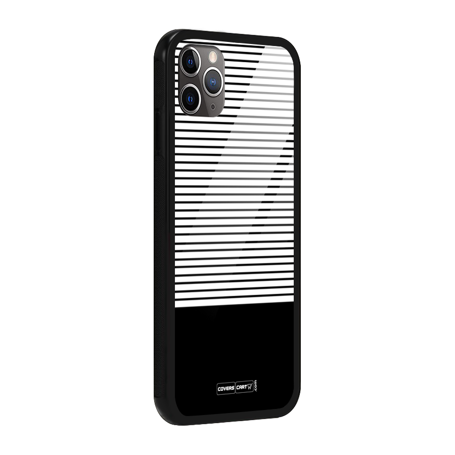 Classy Black Stripes Glass Back Case for iPhone 11 Pro Max