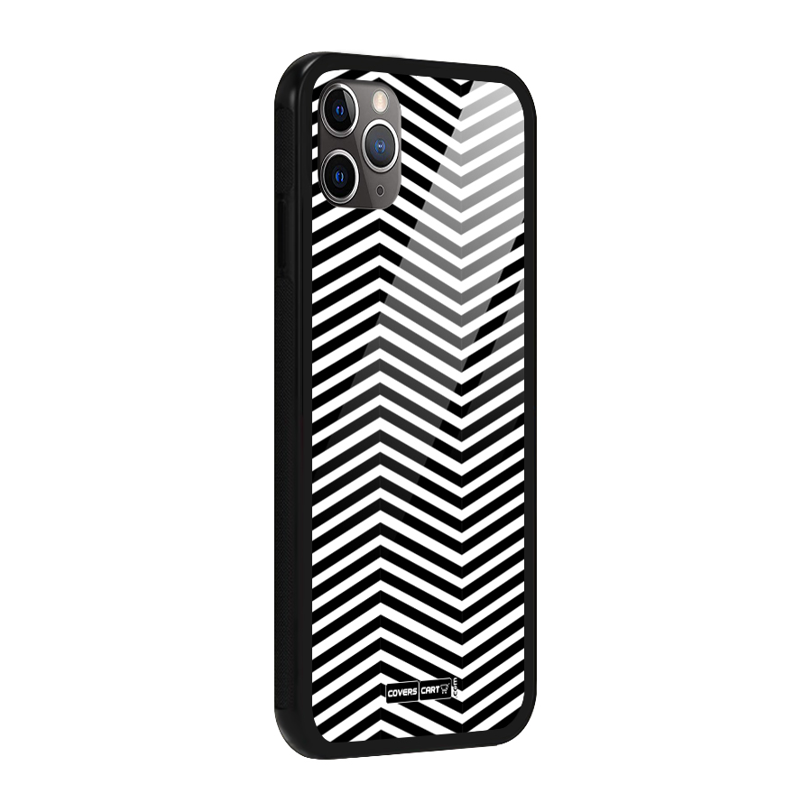 Classy Zig Zag Glass Back Case for iPhone 11 Pro Max