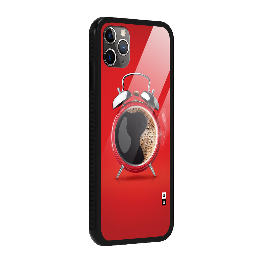 Coffee Clock Glass Back Case for iPhone 11 Pro Max