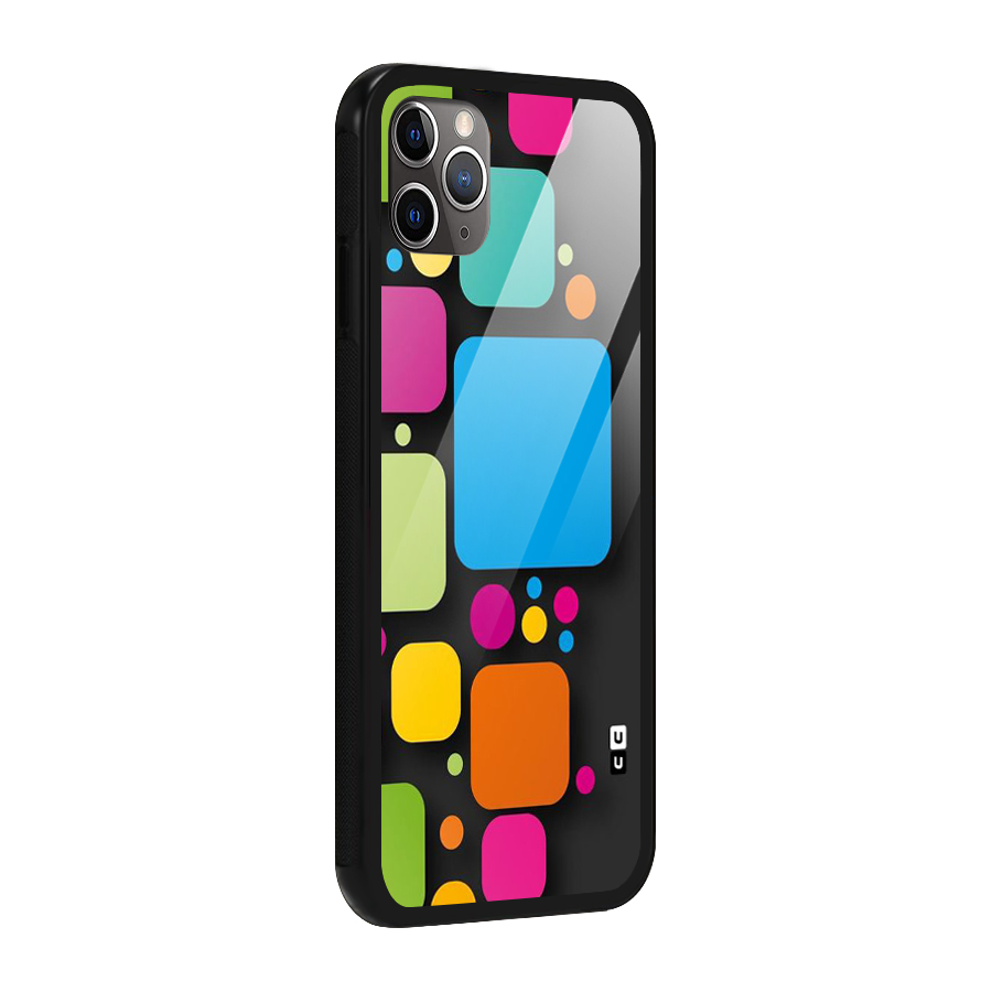 Color Boxes Abstract Glass Back Case for iPhone 11 Pro Max