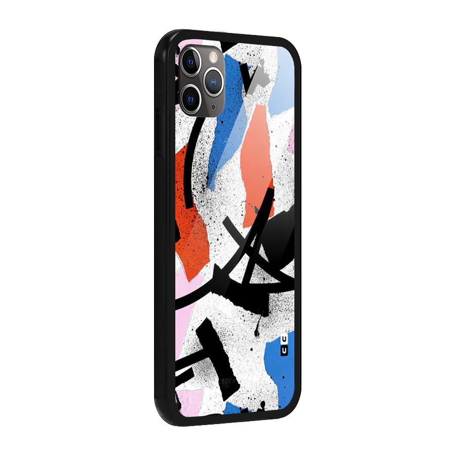 Coloured Abstract Art Glass Back Case for iPhone 11 Pro Max