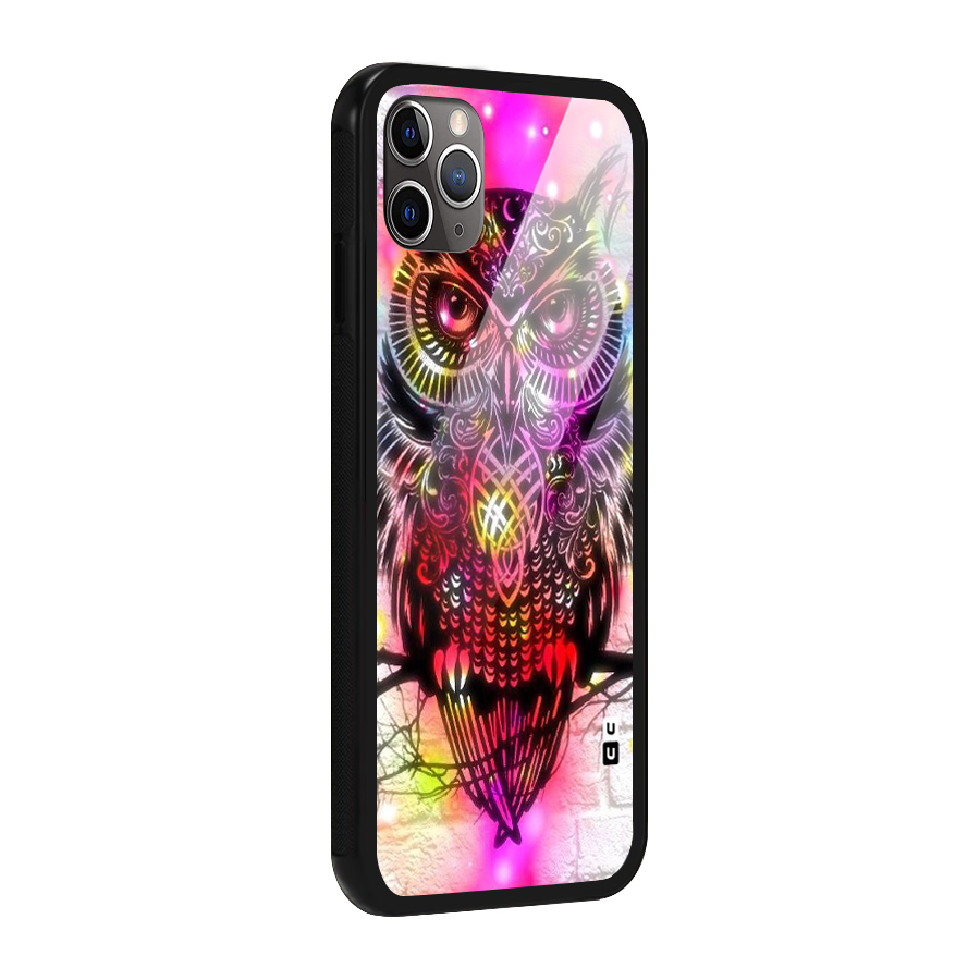 Colourful Owl Glass Back Case for iPhone 11 Pro Max