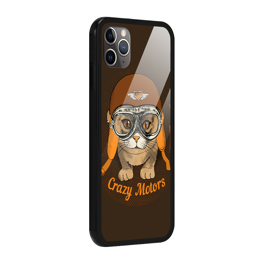 Crazy cat Glass Back Case for iPhone 11 Pro Max