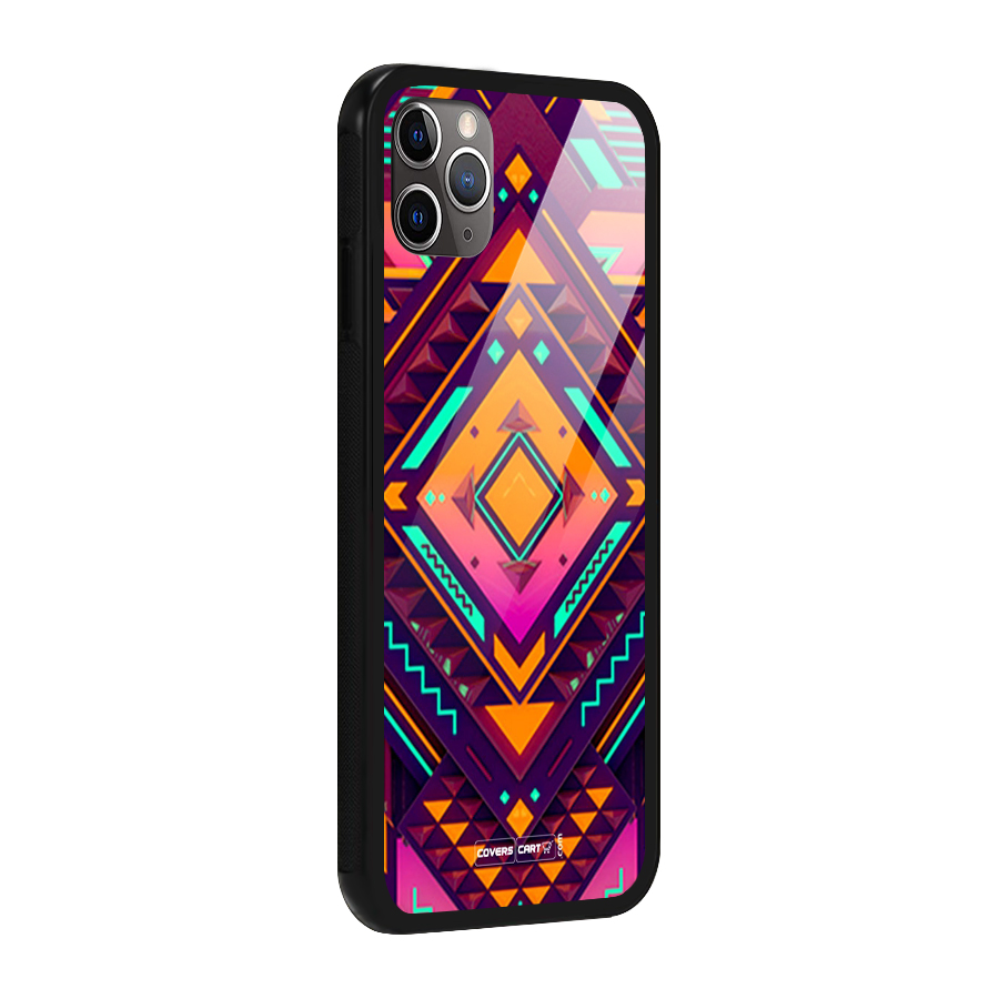 Creative Rhombus Glass Back Case for iPhone 11 Pro Max