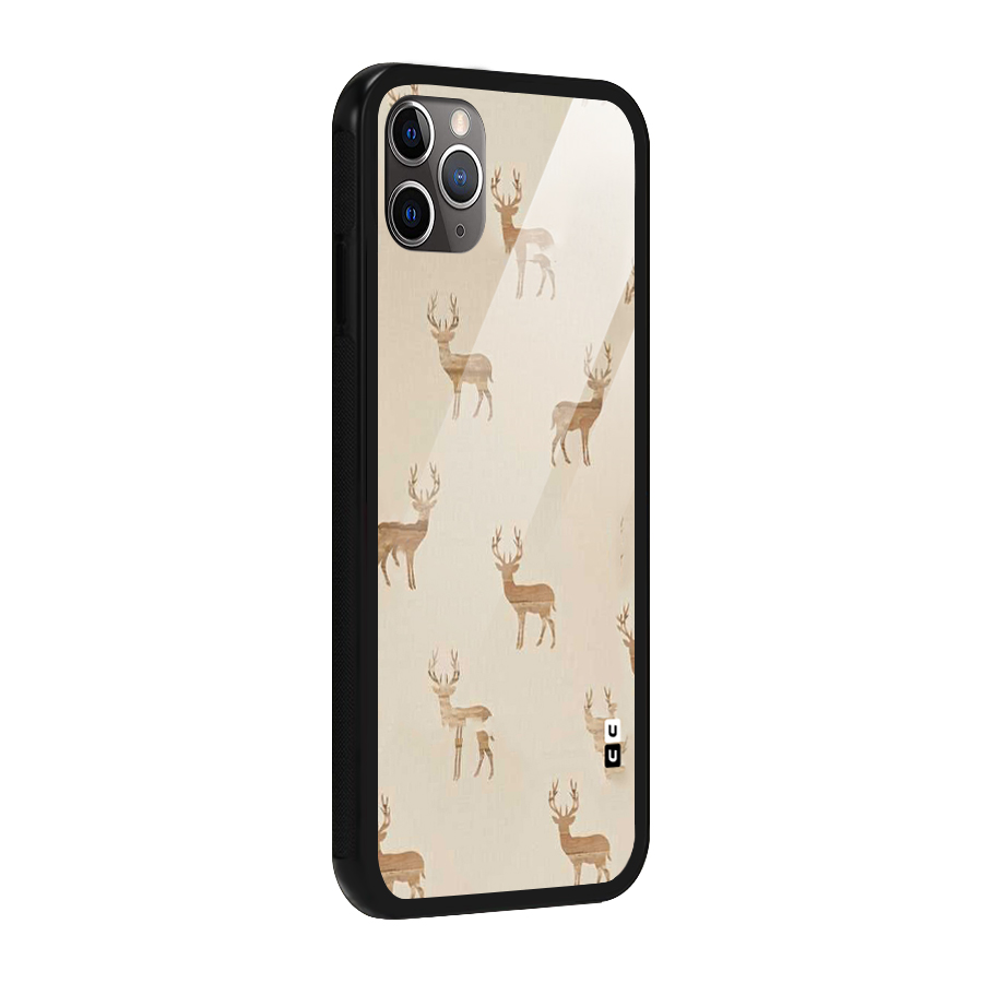 Deer Pattern Glass Back Case for iPhone 11 Pro Max