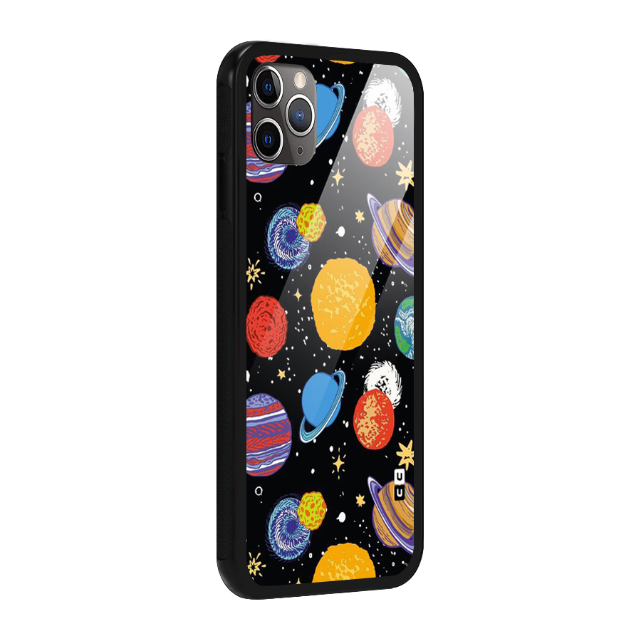 Designer Planets Glass Back Case for iPhone 11 Pro Max
