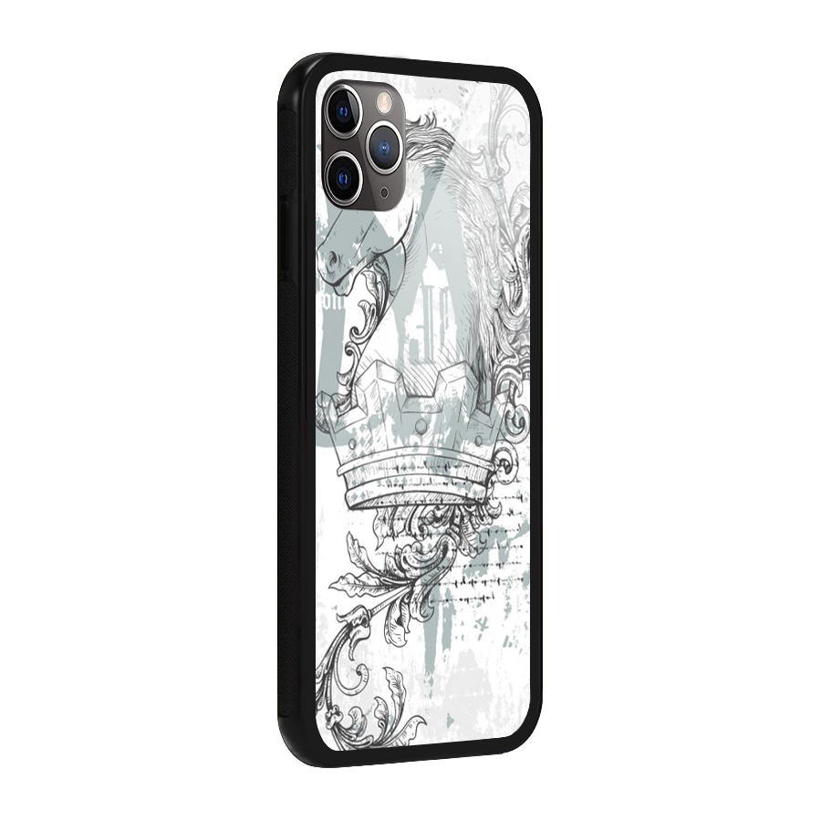 Designous-Vintage Glass Back Case for iPhone 11 Pro Max