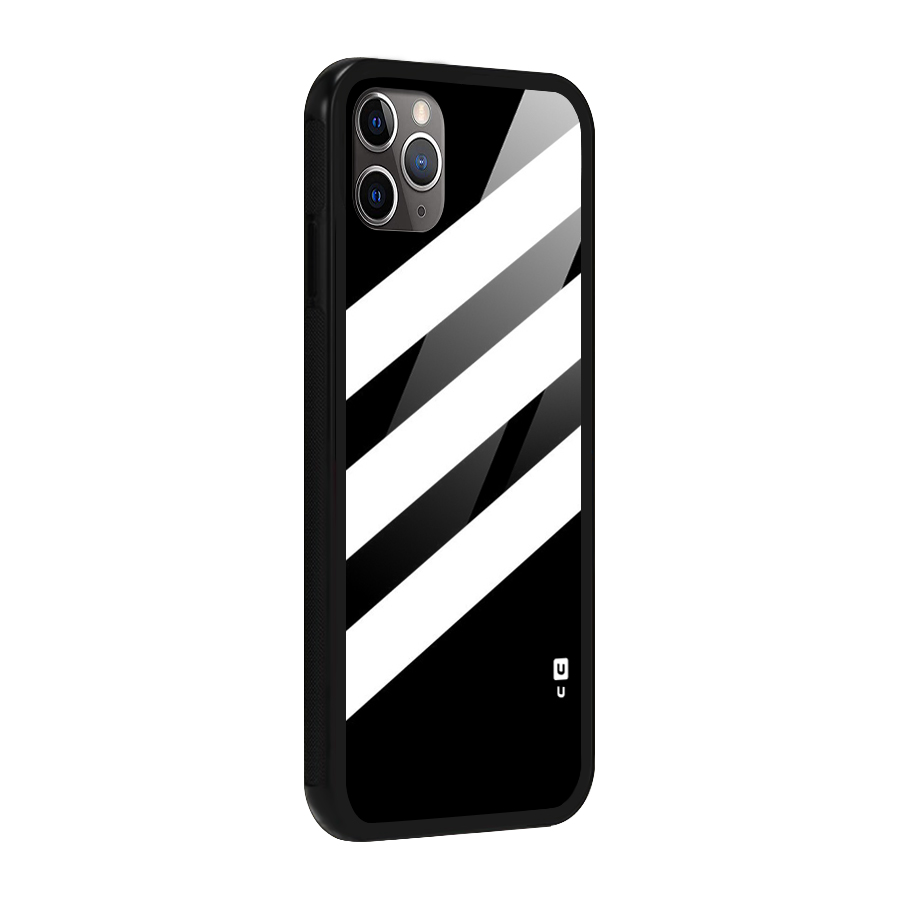 Diagonal Classic Stripes Glass Back Case for iPhone 11 Pro Max