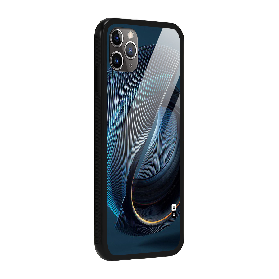 Digital Circle Pattern Glass Back Case for iPhone 11 Pro Max