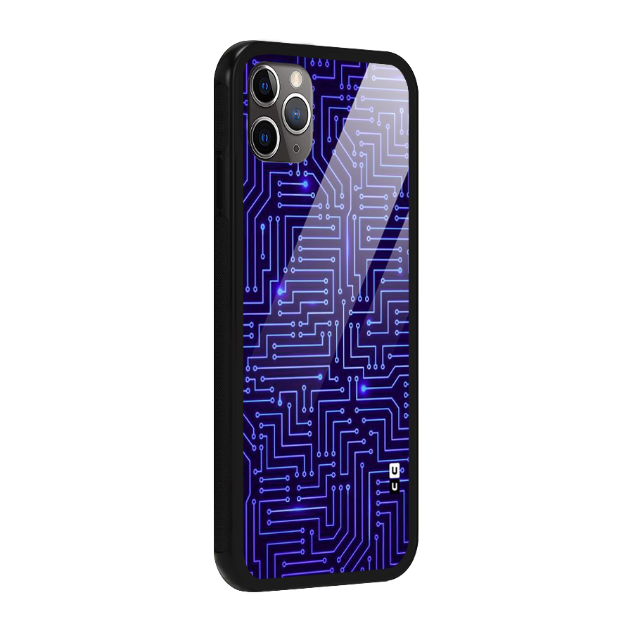 Dotting Lines Glass Back Case for iPhone 11 Pro Max