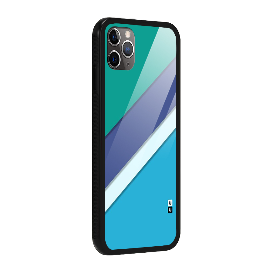 Elegant Colored Stripes Glass Back Case for iPhone 11 Pro Max