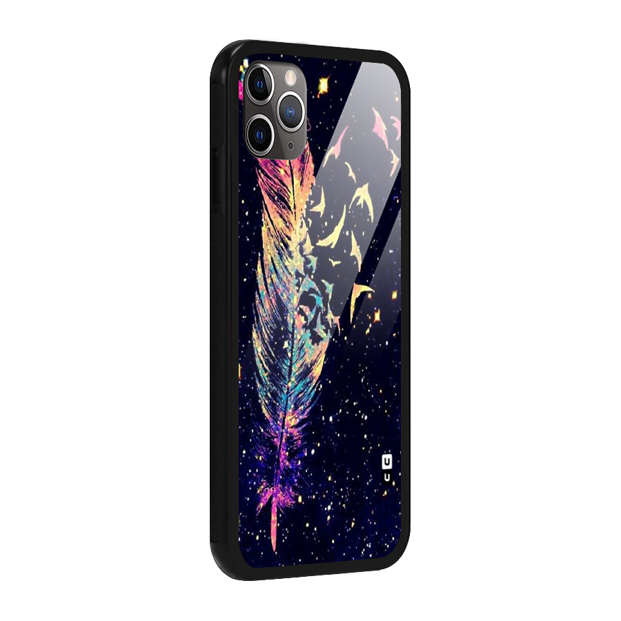 Feather Bird Fly Glass Back Case for iPhone 11 Pro Max