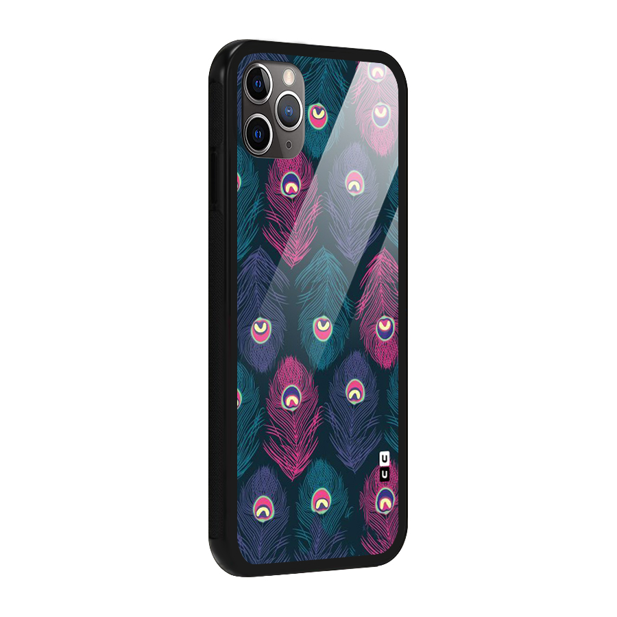 Feathers Patterns Glass Back Case for iPhone 11 Pro Max