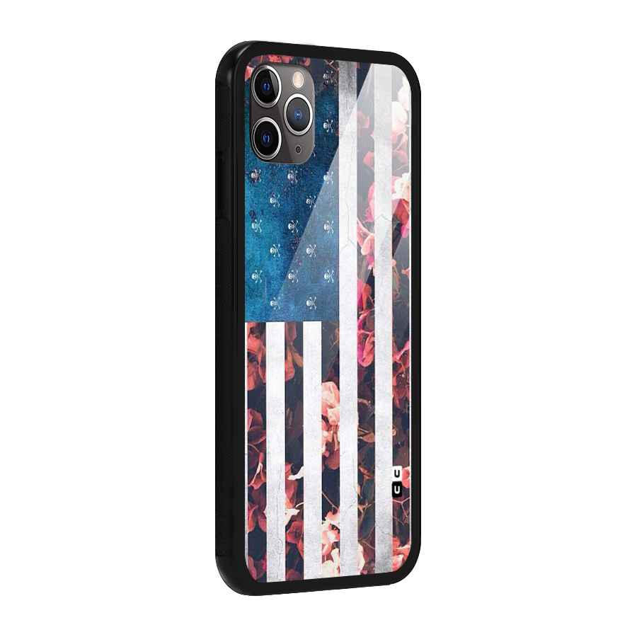 Flag Stripes Glass Back Case for iPhone 11 Pro Max