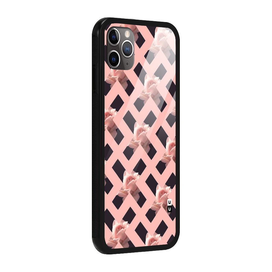 Floral X Design Glass Back Case for iPhone 11 Pro Max