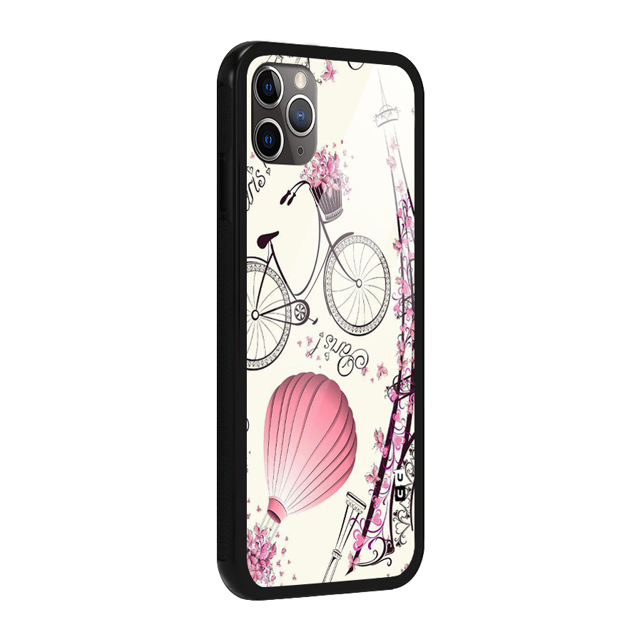 Flower Clipart Design Glass Back Case for iPhone 11 Pro Max