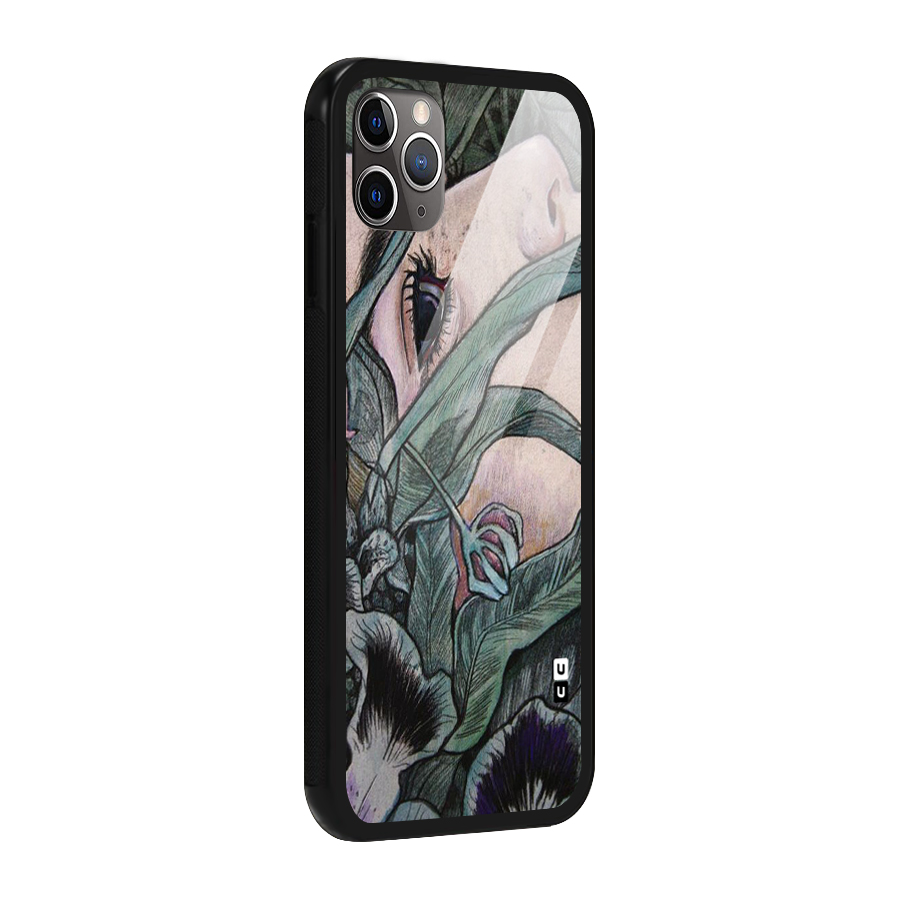Girl Grass Art Glass Back Case for iPhone 11 Pro Max