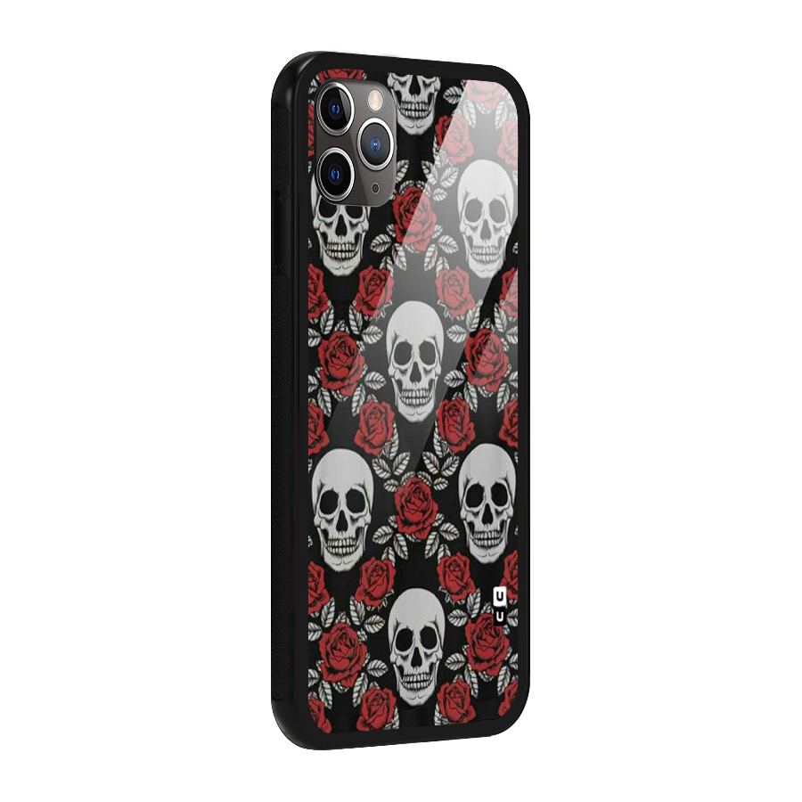 Grey Skulls Glass Back Case for iPhone 11 Pro Max
