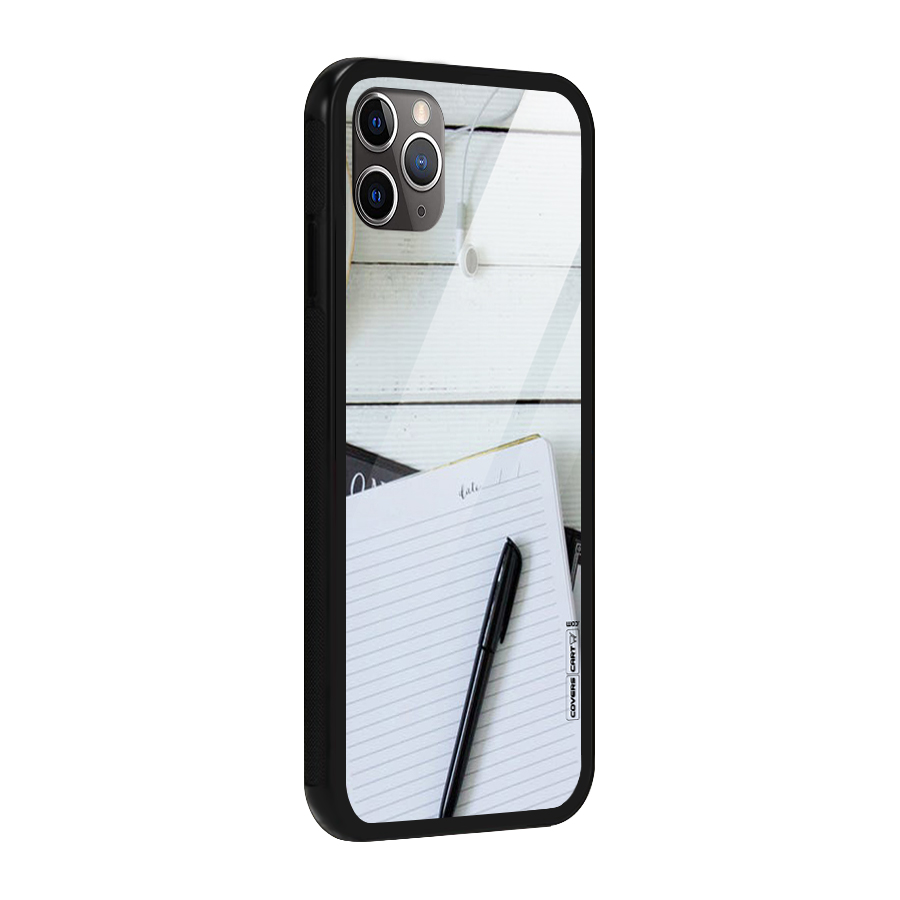 Headphones Notes Glass Back Case for iPhone 11 Pro Max