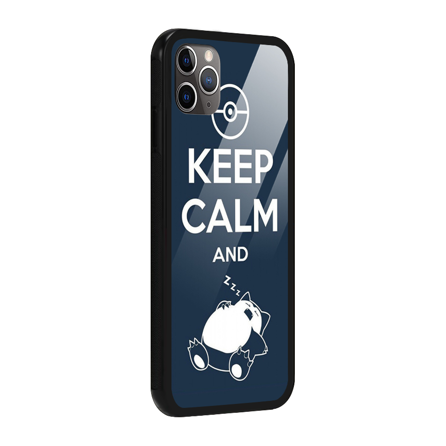 Keep Calm and Sleep Glass Back Case for iPhone 11 Pro Max