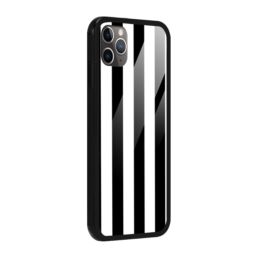 Lavish Black Stripes Glass Back Case for iPhone 11 Pro Max