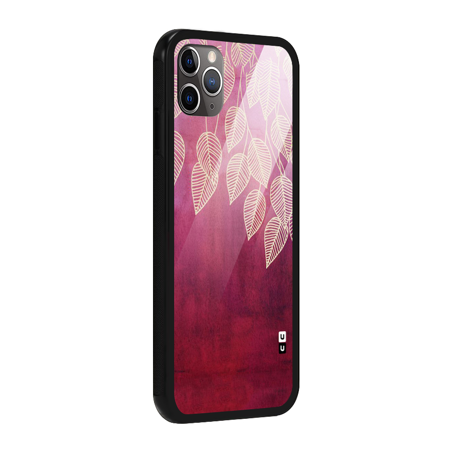 Leafy Outline Glass Back Case for iPhone 11 Pro Max