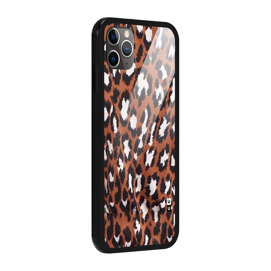 Leapord Design Glass Back Case for iPhone 11 Pro Max