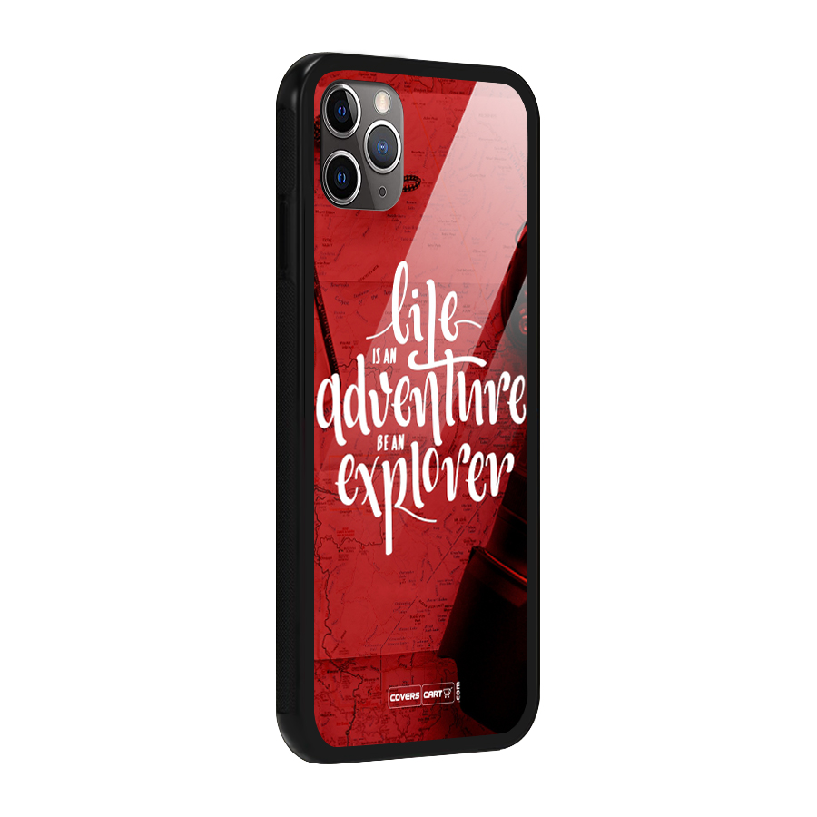 Life Adventure Explorer Glass Back Case for iPhone 11 Pro Max