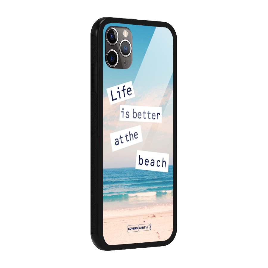 Life is better at the Beach Glass Back Case for iPhone 11 Pro Max