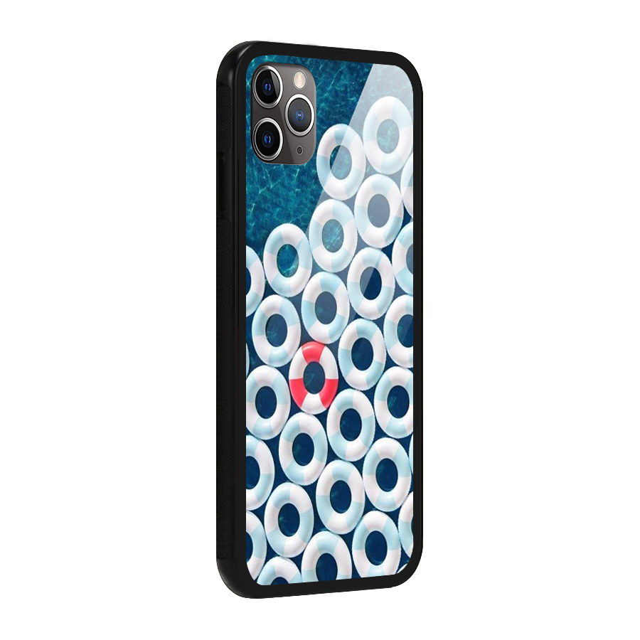 Light Blue Allure Glass Back Case for iPhone 11 Pro Max