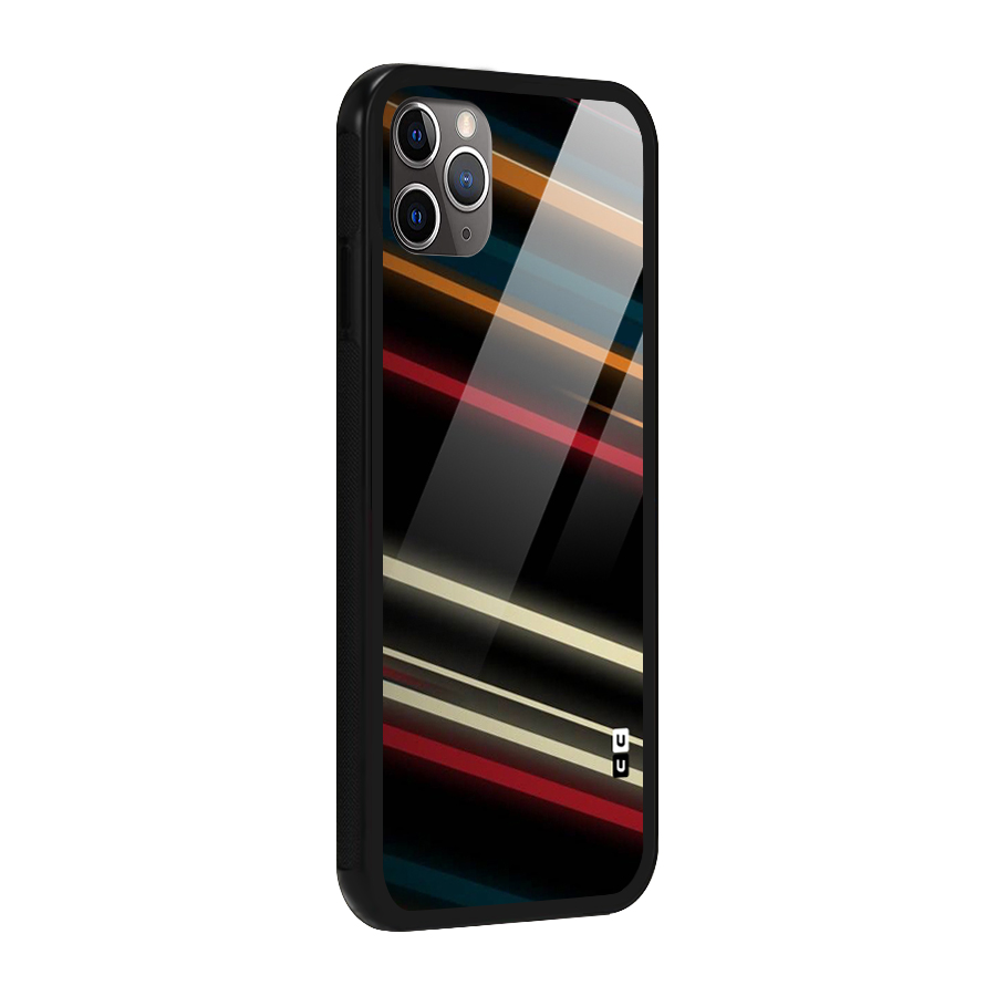 Light Diagonal Stripes Glass Back Case for iPhone 11 Pro Max