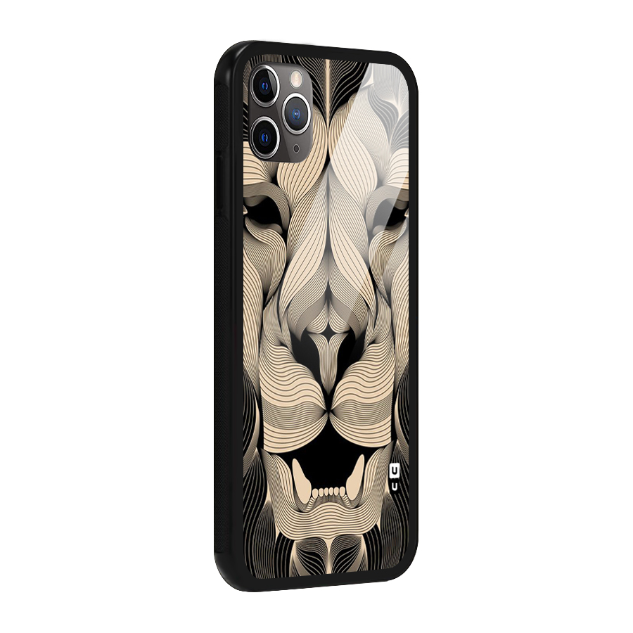 Lion Shape Design Glass Back Case for iPhone 11 Pro Max