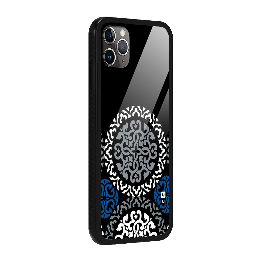 Mandala Circle Pattern Glass Back Case for iPhone 11 Pro Max