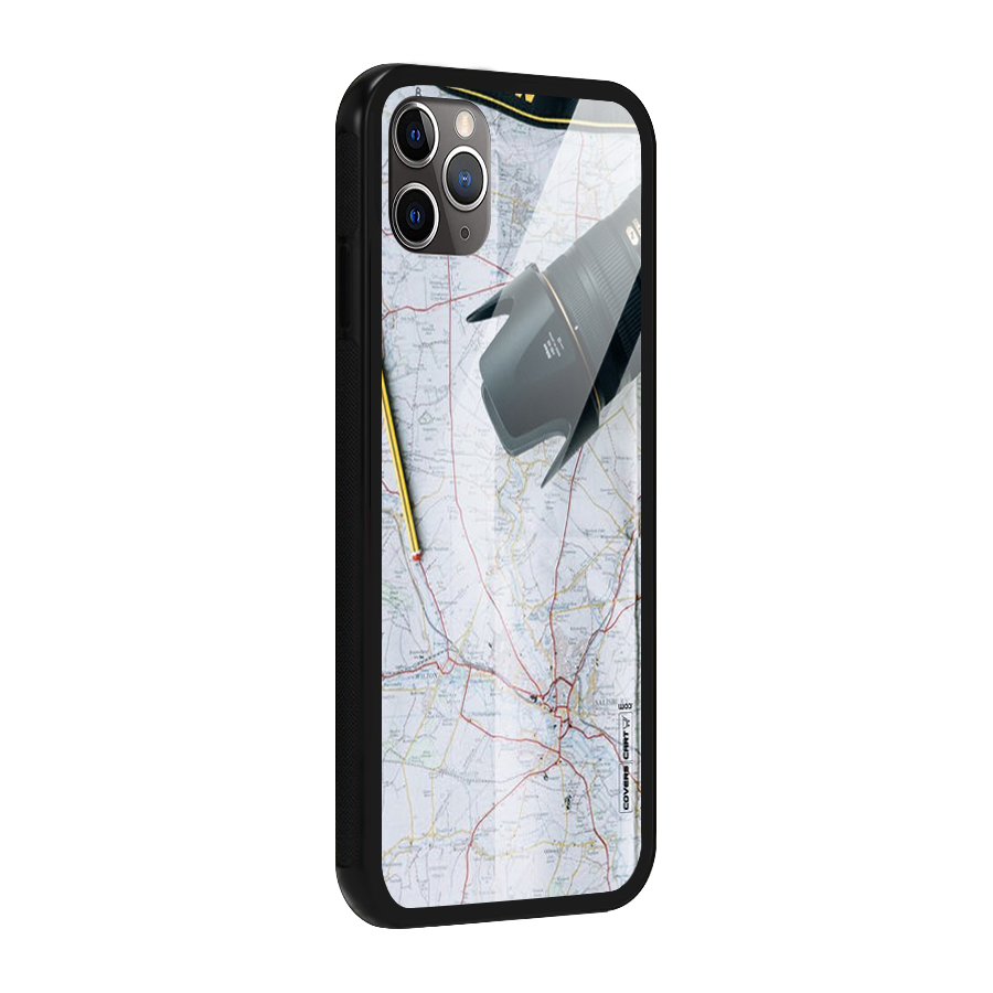 Map And Camera Glass Back Case for iPhone 11 Pro Max