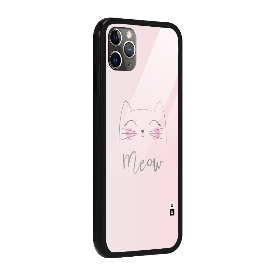 Meow Pink Glass Back Case for iPhone 11 Pro Max