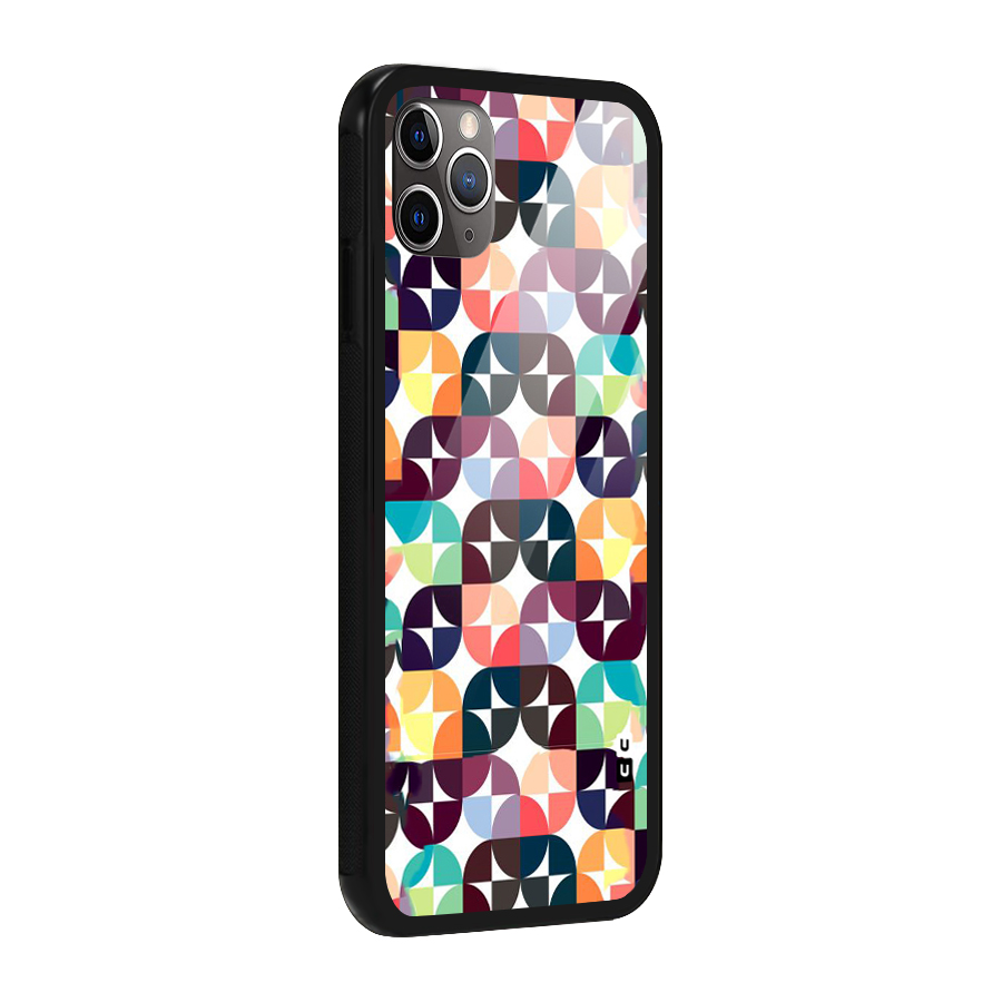 Multicolor Arc Glass Back Case for iPhone 11 Pro Max