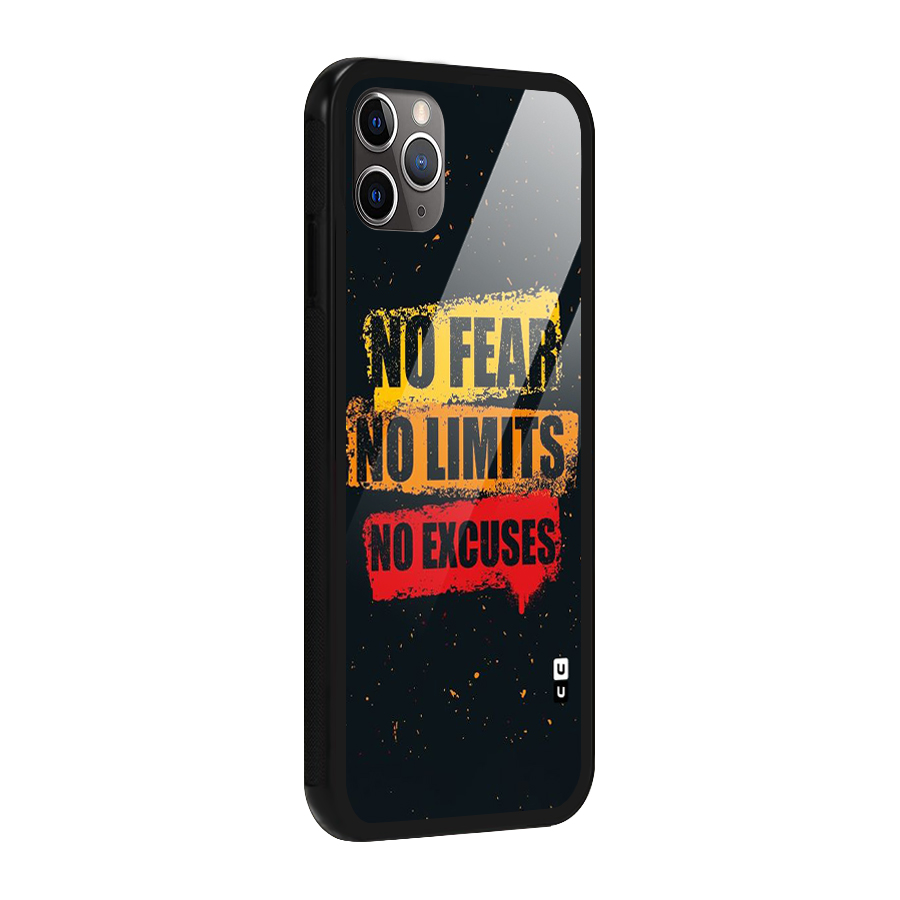 No Fear No Limits Glass Back Case for iPhone 11 Pro Max