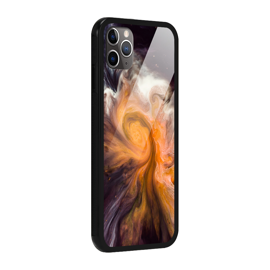 Orange Fusion Glass Back Case for iPhone 11 Pro Max