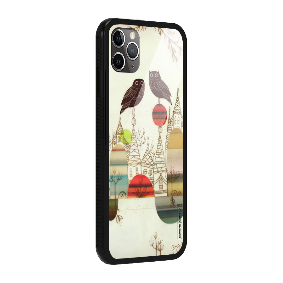 Owl Art Glass Back Case for iPhone 11 Pro Max